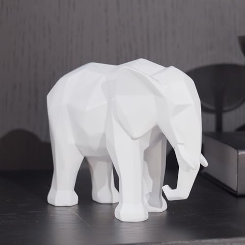 Cynkeyee Elephant Figurine Statue - Modern Minimalist Home Decor