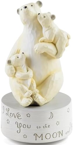 AIDLNS Polar Bear Family Music Box Figurine Gift