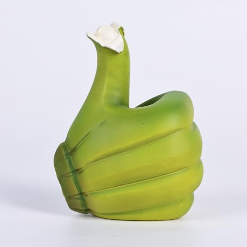 Banana Thumbs Up Hand Gesture Statue - 472 Green Resin