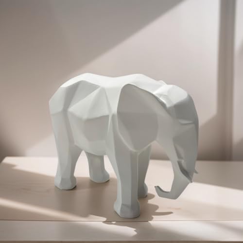 Cynkeyee Elephant Figurine Statue - Modern Minimalist Home Decor