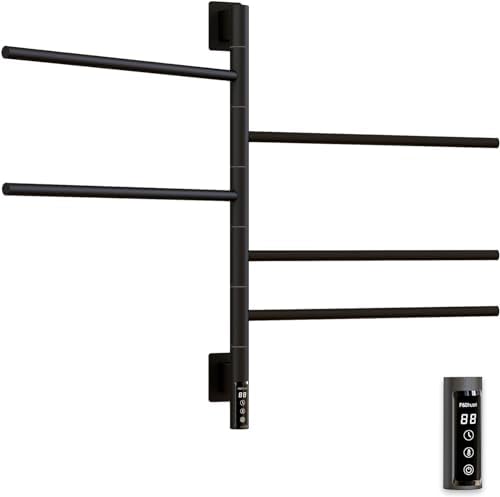PBhusri Electric Towel Warmer with Rotating Rack and Timer