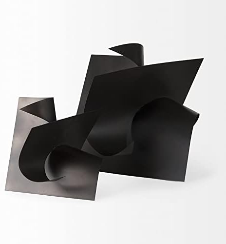 HomeRoots 18 Contempo Antiqued Black Abstract Sculpture