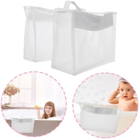 Cabilock Portable Mesh Bath Toy Organizer with Pockets