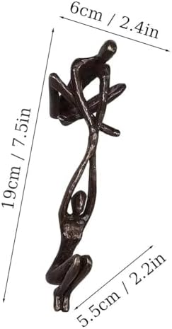 Seek Rare Couple Sculptures Abstract Figurine Decor Black 75x24in