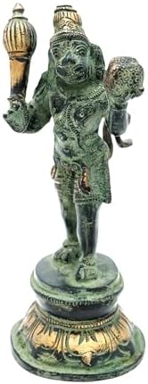Lord Hanuman Brass Statue 7 Inch Pooja Decor