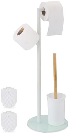 Relaxdays Toilet Roll Brush Holder Set