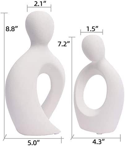 Quoowiit Abstract Love Couple Sculptures for Home Decor