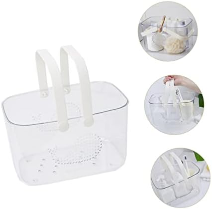 LIFKOME Plastic Bath Basket with Handle Organizer