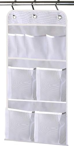 MISSLO Hanging Mesh Shampoo Shower Organizer with Door Hooks 1