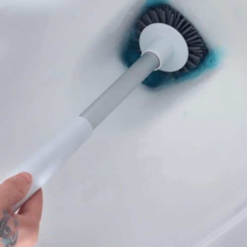MUYRJLZX Orange Toilet Brush with Silicone Bristles