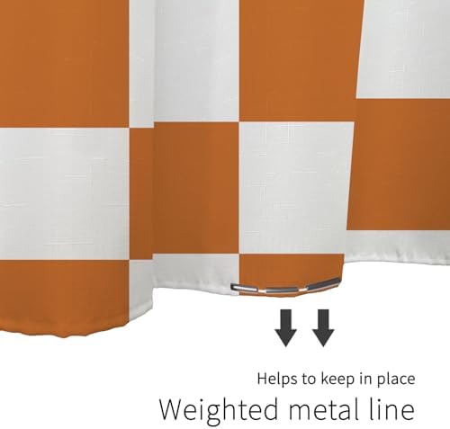 Tititex Aesthetic Checkerboard Shower Curtain Set 71x71 Inch with 12 Hooks