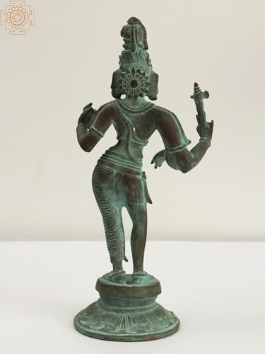 Brass Ardhanarishvara Statue 11 Inch Divine Unity