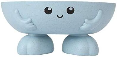 Eco-Friendly Plant Fibres Soap Dish with Drain Holes Blue