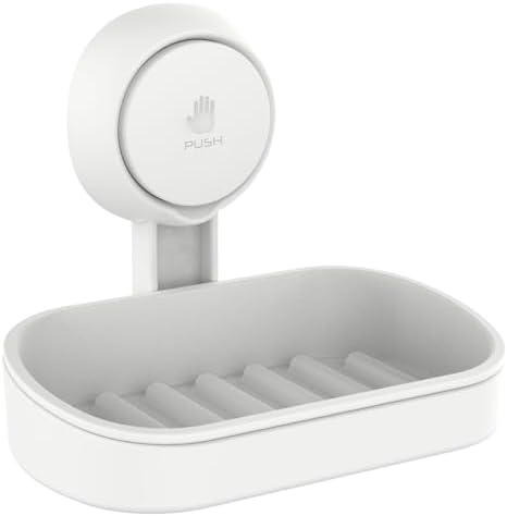 TAILI Strong Suction Soap Dish Holder for Bathroom Kitchen Shower
