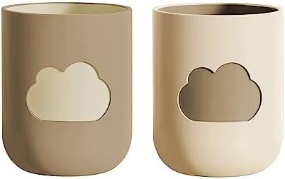 RabyLeo Simple Cloud Mouthwash Cup Beige Brown