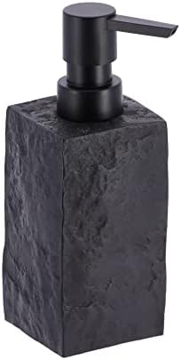 Bath Square Resin Soap Dispenser 9 FL OZ Black
