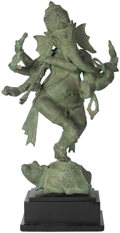 Eight Armed Lord Ganesha Brass Statue 16 Inch Showpiece