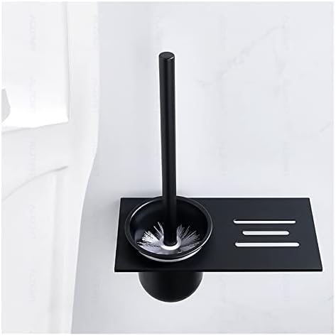 FFBINBIN Toilet Brush Holder Matte Black Aluminum 1