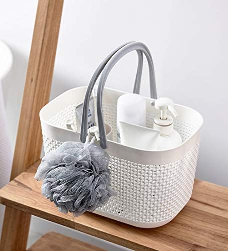 UUJOLY Plastic Storage Baskets with Handles - Shower Caddy for Bathroom Kitchen