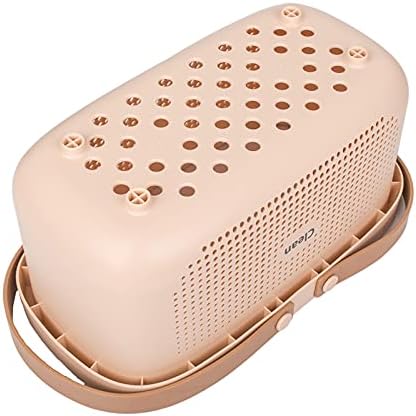 JiatuA Plastic Storage Basket with Pink Handle and Drainage
