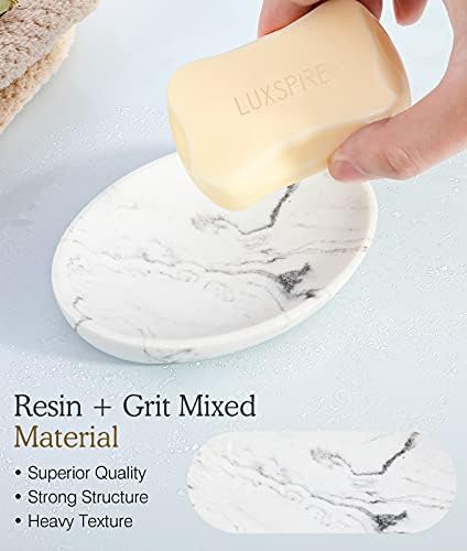 Luxspire Soap Dish with Marble Pattern