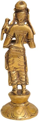 Brass Deeplakshmi Statue 65 Inch Religious Home Decor 1