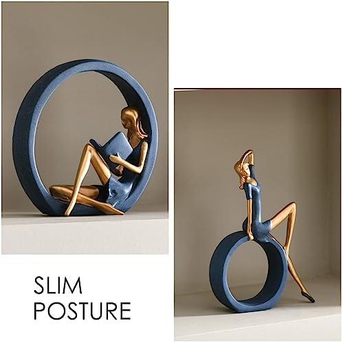 HW 2PCS 11H Girl Statues for Home Decor