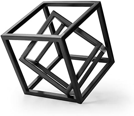 DreamsEden Brass Cube Sculpture Modern Decor Accent