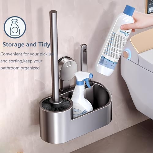 GHYFFF 2 in 1 Toilet Brush and Holder Set