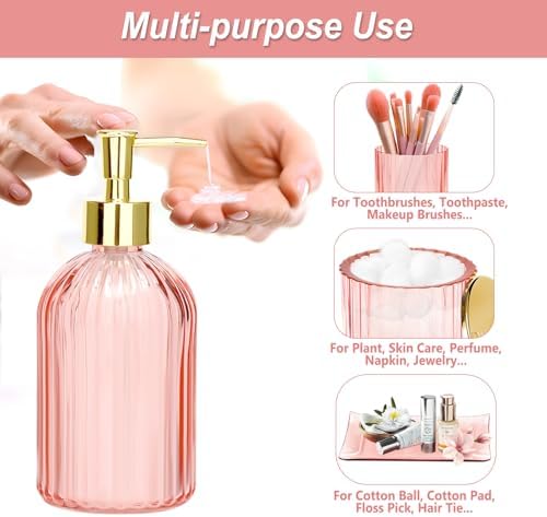 Jenseits Pink Bathroom Accessory Set 4 Pcs