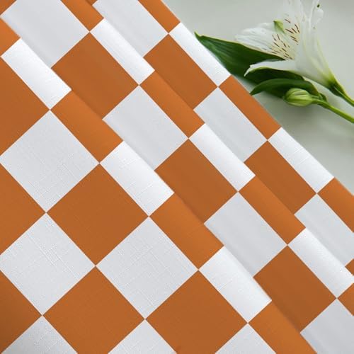Tititex Aesthetic Checkerboard Shower Curtain Set 71x71 Inch with 12 Hooks