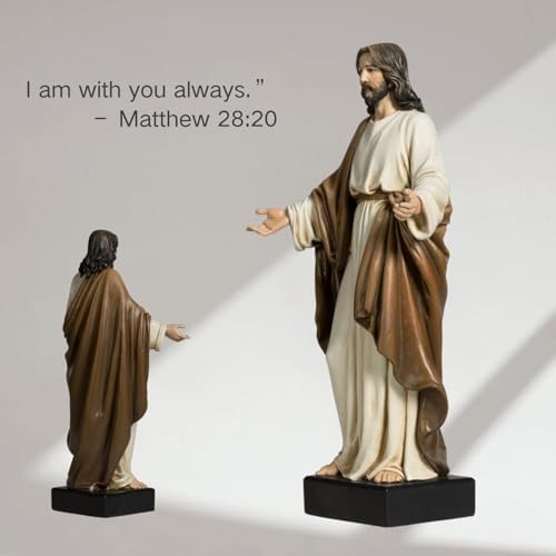 12 Inch Hand Painted Jesus Statue Religious Home Decor