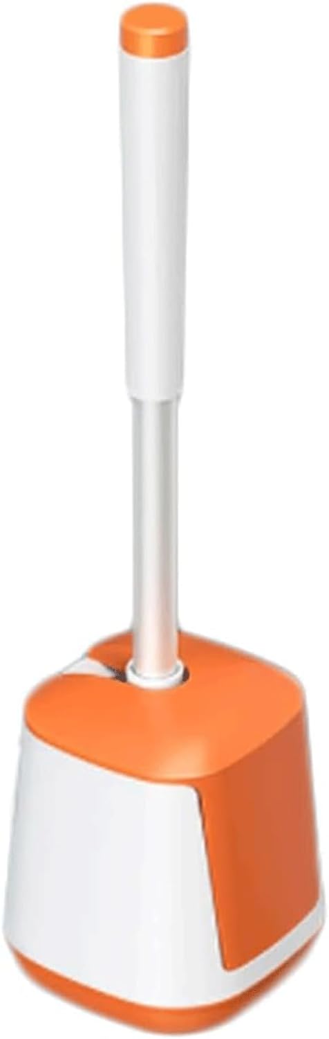 MUYRJLZX Orange Toilet Brush with Silicone Bristles