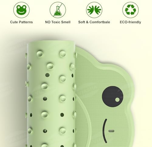 VIASHA Baby Bath Mat with Suction Cups and Frog Design