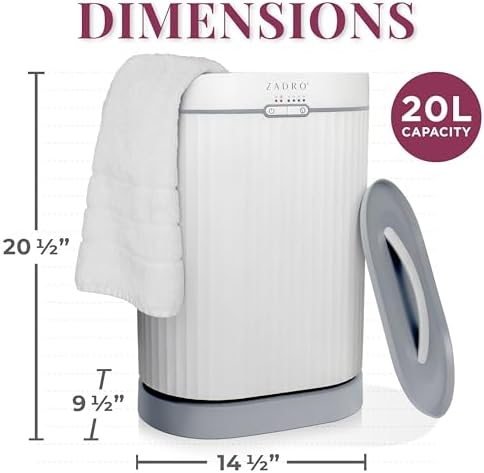 Zadro Fluted Oval Towel Warmer with Timer and Aromatherapy