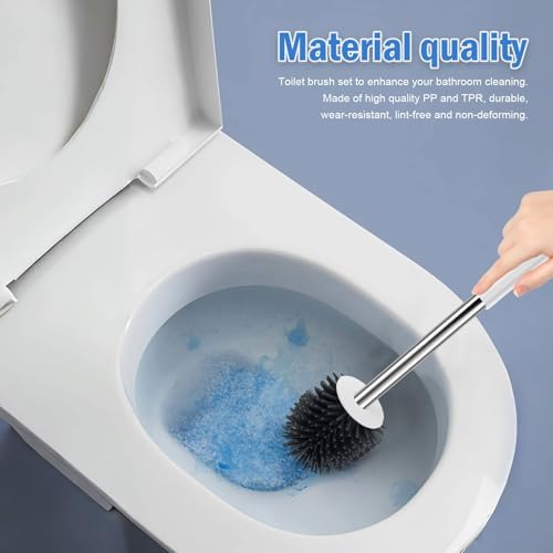 ZFLYCANP Deep Cleaning Toilet Brush Set with Holder