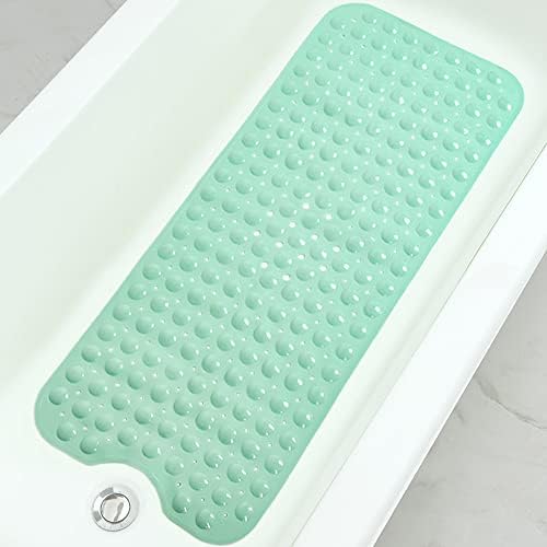 Linoows Non-Slip Bathtub Mat 39 x 16 Inch Pale Green