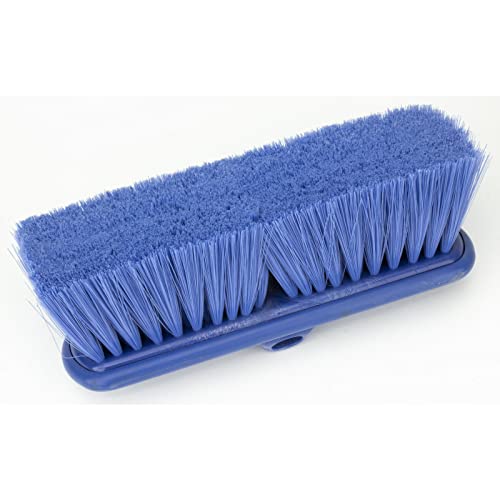 SPARTA Heavy-Duty Deck Scrub Brush with Bumper 95 Inches Blue