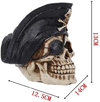 ChezMax Funnuf Realistic Skull Statue with Pirate 55 Inch