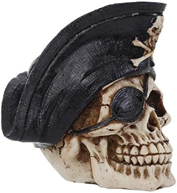 ChezMax Funnuf Realistic Skull Statue with Pirate 55 Inch
