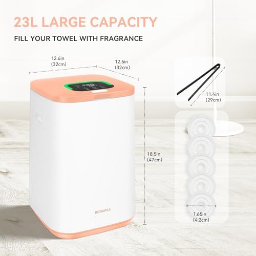 RESIMPLE Towel Warmer with LED Display and 3 Heating Modes