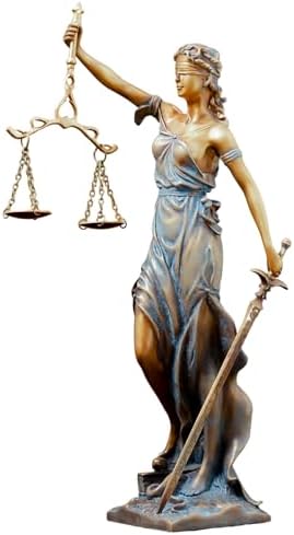 Bronze Lady Justice Statue 11-Inch Sculpture for Lawyers