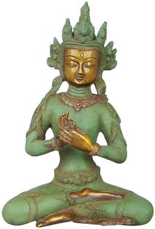 Vairocana Buddha Brass Statue - 10 Inch Home Dcor Showpiece