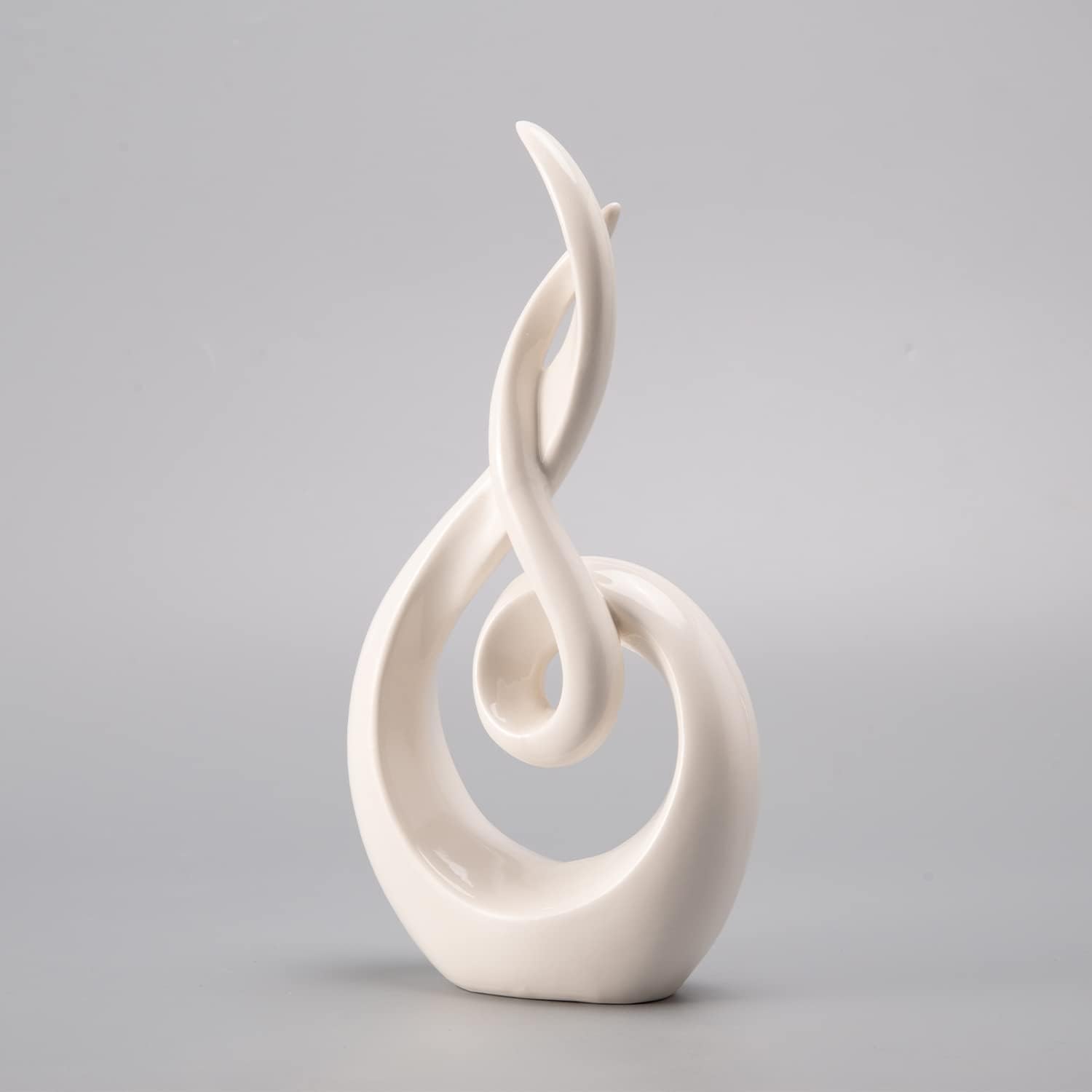Modern Abstract Ceramic Statue - 5x25x105 Inch Home Dcor Sculpture