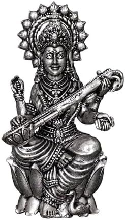 Exotic India Small Superfine Saraswati Brass Statue
