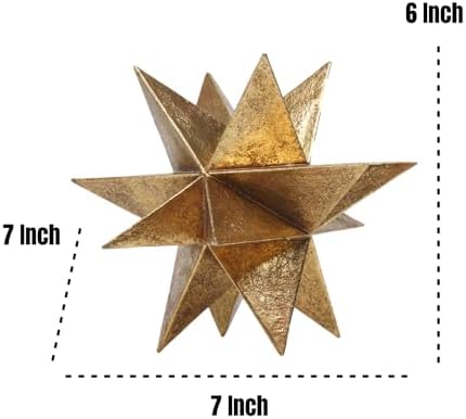 Braxio Resin Gold Multi-Angle Stars Sculpture 1