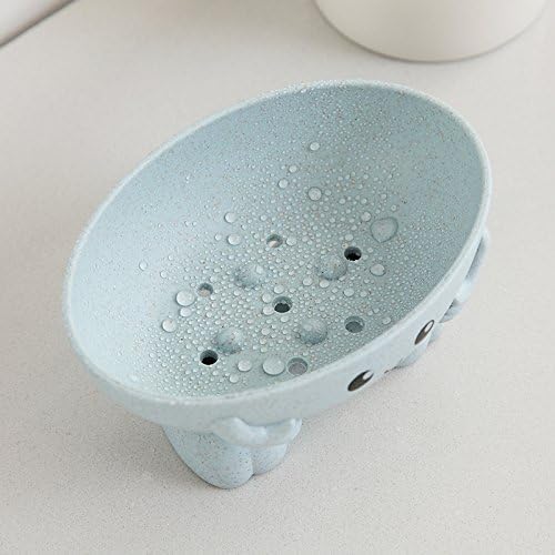Eco-Friendly Plant Fibres Soap Dish with Drain Holes Blue