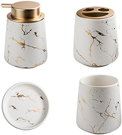 HEALLILY 4pcs White Bathroom Holder Set