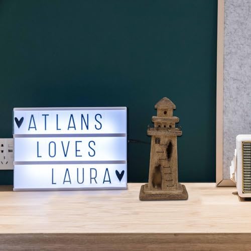 Veclotch Rustic Wooden Lighthouse Decor