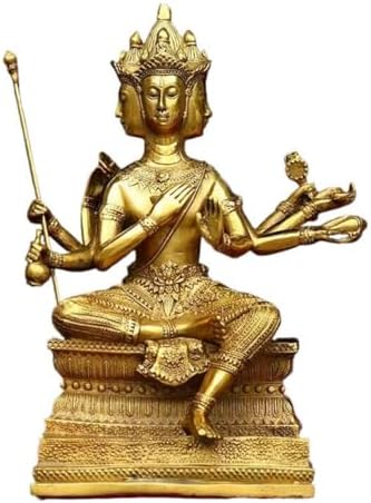 Ecqizer 4-Faced Buddha Statue for Home and Feng Shui